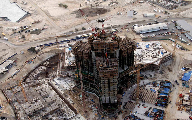 مراحل ایجاد برج خلیفه دبی
